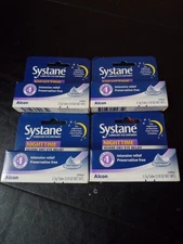 Lot of 4 Systane Nighttime Lubricant Eye Ointment~ 3.5g (1/8 oz). FREE SHIPPING!