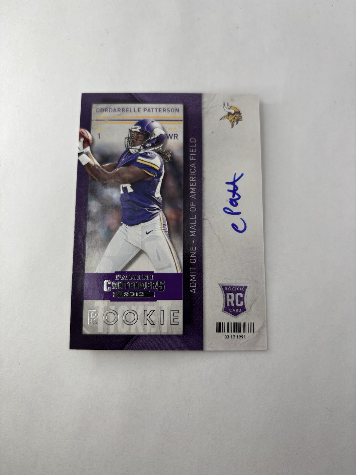 Cordarrelle Patterson Panini Contenders #204 Autograph