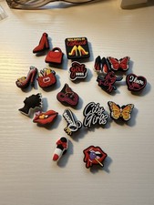 Glam Girl Themed Shoe Charms for Crocs Shoes C - Set of 18