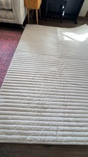 Image of Beige Striped Rectangle Area Rug, 160x 230 cm (160cm x 230cm)