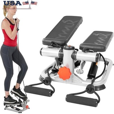 2-in-1 Stepper W/ Resistance Bands Digital Monitor Smooth Quiet Home Workout New