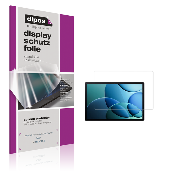 2X Schutzfolie Klar FüR Acer Iconia X14 Displayschutzfolie Folie Display Schutz-image