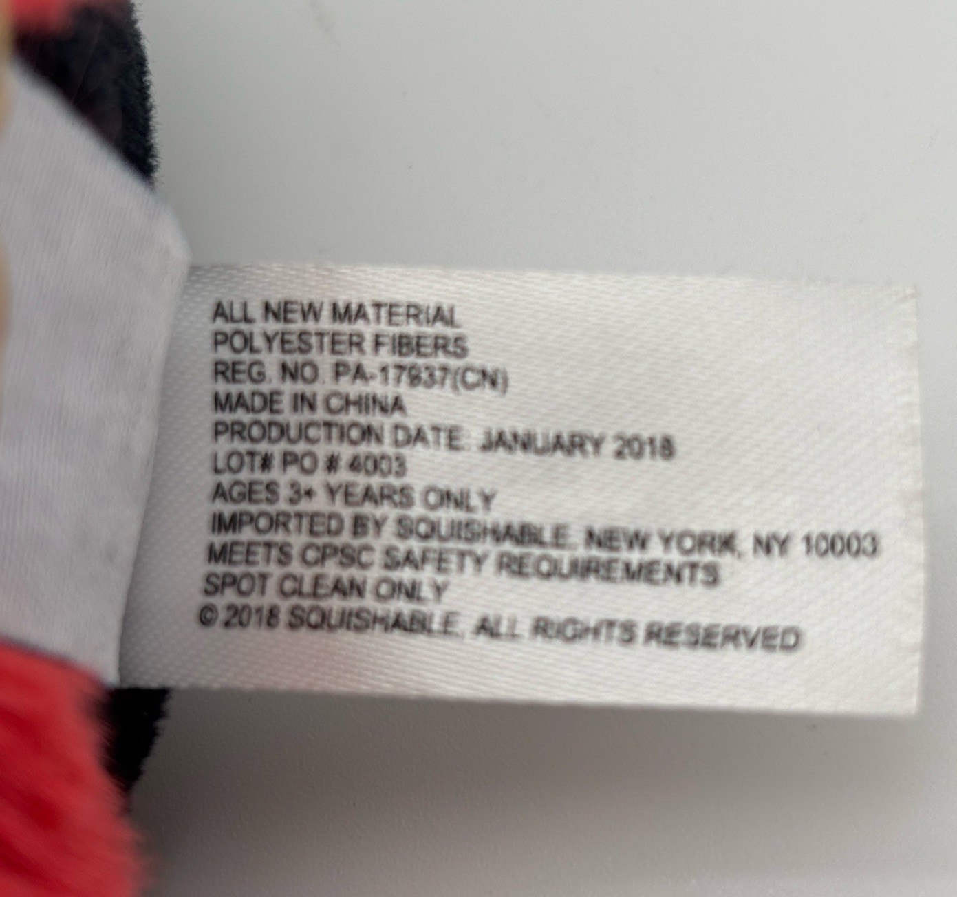 Squishable NYC Ladybug 9.5” Plush Soft Round Bug Pillow, Red Gray Black Cute!