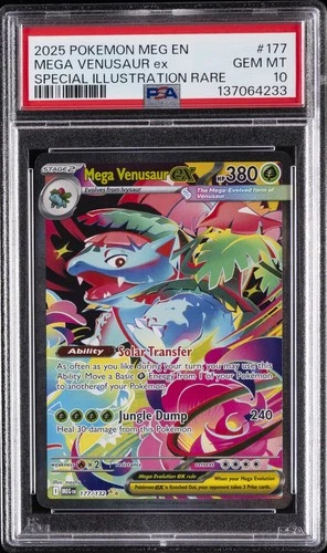 2025 POKEMON MEGA EVOLUTION SPECIAL ILLUSTRATION RARE MEGA VENUSAUR EX PSA 10