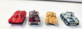 4 MICRO MACHINES MICROMACHINES ARMY MILITARY TANKS  1987 GALOOB