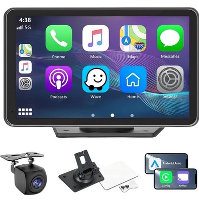 Portable Wireless Stereo, 7 HD Touchscreen Cam Apple CP & Android W/ Back Up Cam