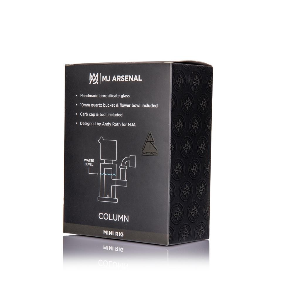 MJ Arsenal COLUMN MINI RIG Water Pipe 5" Clear 10mm Borosilicate Glass MJA