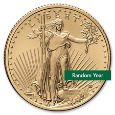 1/4 oz American Gold Eagle Coin BU - Random Year - $10 US Gold 5806.76 per troy oz