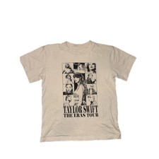 Taylor Swift  The Eras Tour  Youth Medium Cream Graphic Tee