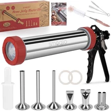 2LB Jerky Gun Kits, 304 Stainless Steel Beef Stick Gun, Beef Jerky Shooter Ca...