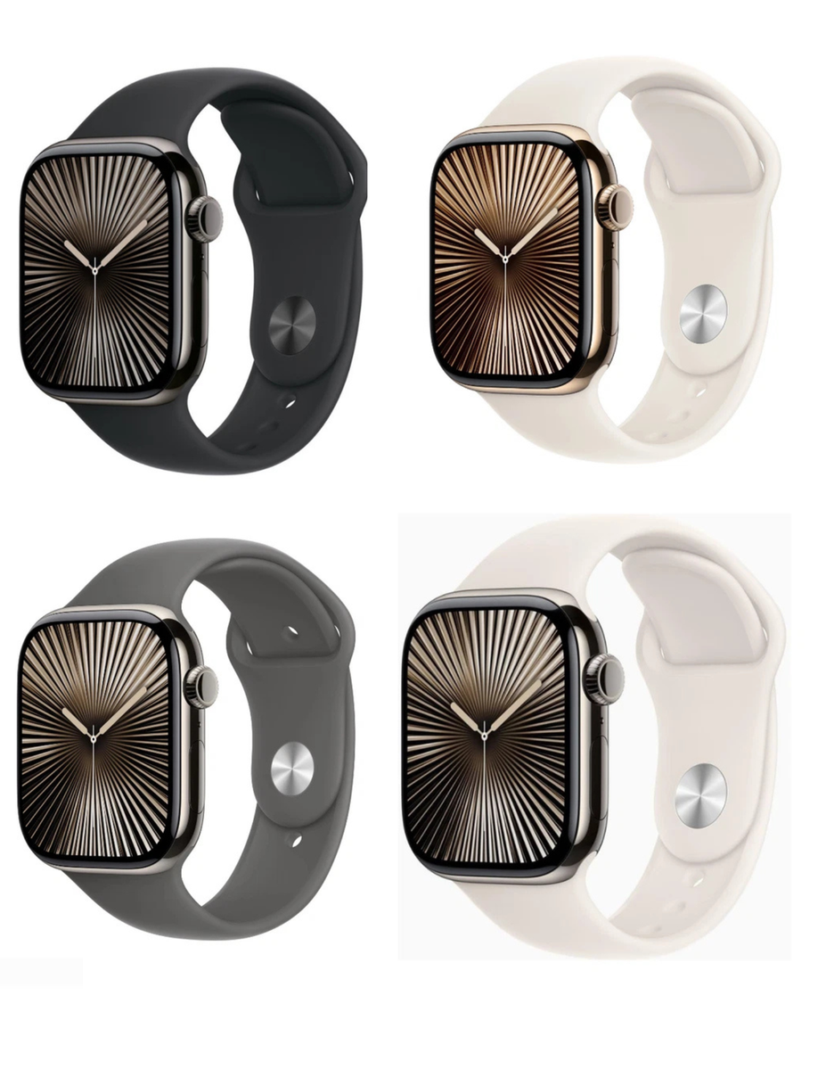 Apple Watch Series 10 46MM GPS + Cellular - Titanium + Sport Band 