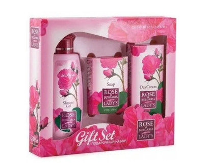 BioFresh Rose of Bulgaria Geschenkset Duschgel 100ml Seife Tagescreme Damen