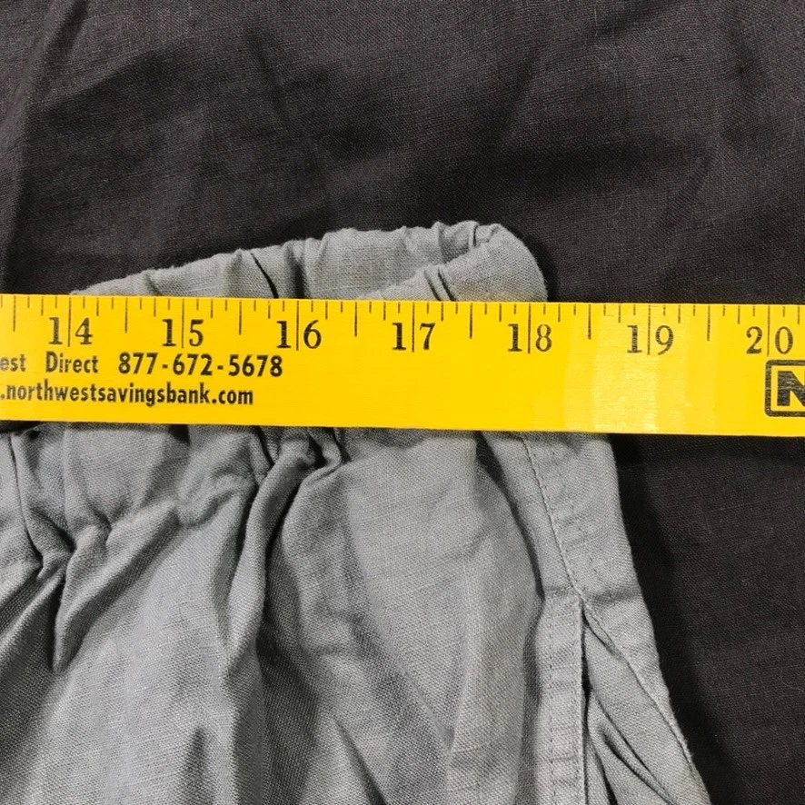 J. Jill Linen Shorts Womens XL Black Gray Relaxed Fit Elastic Waist (Lot of 2) - Image 2 of 4