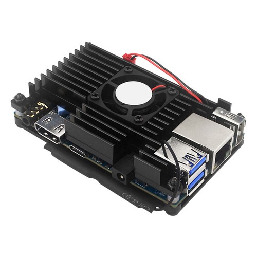 Alloy Case With Cooling Fan Heat Sinks Heat Enclouse For Orange Pi 4 LTS h - Afbeelding 4 van 13