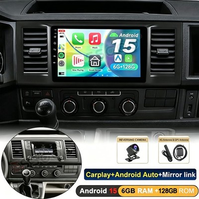 6+128G für VW T6 Transporter Multivan Android 15 Autoradio GPS Navi +KAM Carplay