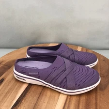 Skechers Arch Fit Air Cooled Purple Mule Clog Womens Shoes Size 6 Lightweight