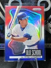 2022 Panini Prizm - Old School Red White & Blue Prizm #OS-4 Ryne Sandberg RIP