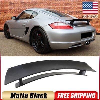 For Porsche 987 Cayman Coupe 2005-2012 Matte Black Rear Trunk Spoiler Sport Wing