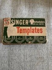 VTG Singer Buttonholer Templates Set Of 4 Part No. 160668 in Original Box USA