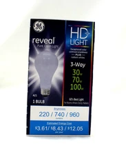 GE Reveal - 3 Way - Light Bulb - A21 - 30/70/100 Watt -