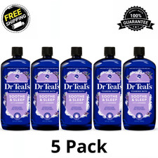 5 Pack Dr Teal's Foaming Bath Lavender Epsom Salt Soothe Sleep 34 fl oz