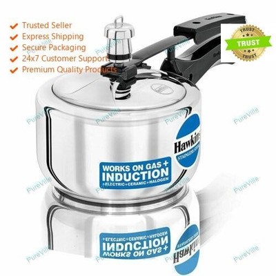 Hawkins Edelstahl Schnellkochtopf 1,5 Liter Silber Farbe Bestes Geschenk