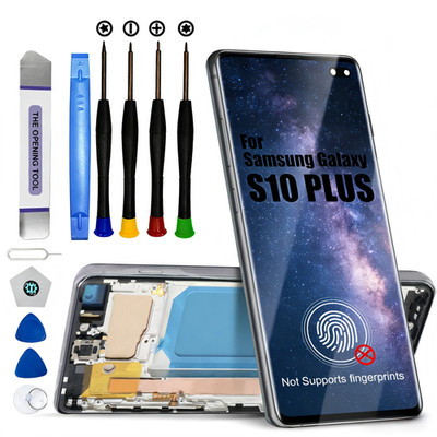 Display Set für Samsung S10 Plus G975 LCD TFT Bildschirm Touchscreen Mit Rahmen