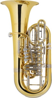 Lechgold F Tuba 6/4 Bass Messing 6 Ventile 3 Trigger 5+1 Koffer Koffer Mundstück