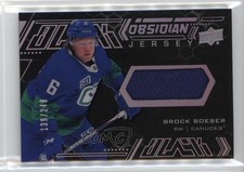 2020-21 SPx UD Black Obsidian Jersey 139/249 Brock Boeser #OJ-BB 1t9c
