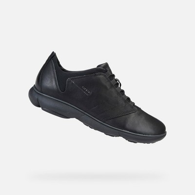 Geox  NEBULA: Men's Black Low Top Sneakers US Size 7