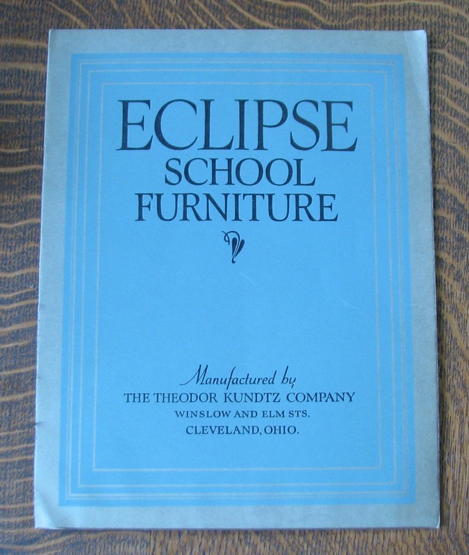 neat 1920s ECLIPSE SCHOOL FURNITURE sales brochure DESKS TABLES CHAIRS Roll Top