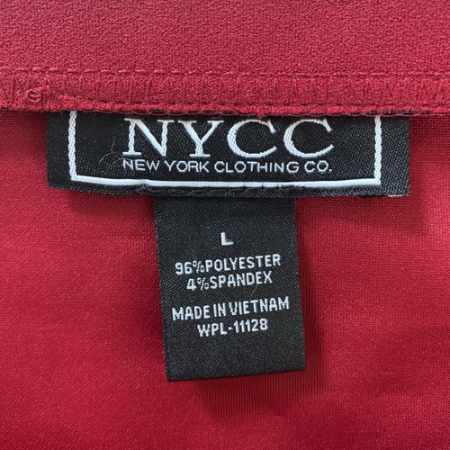 NWT NYCC New York Clothing Co. Red Skirt Size Large Slit Pull On Elastic Waist - Picture 7 of 11