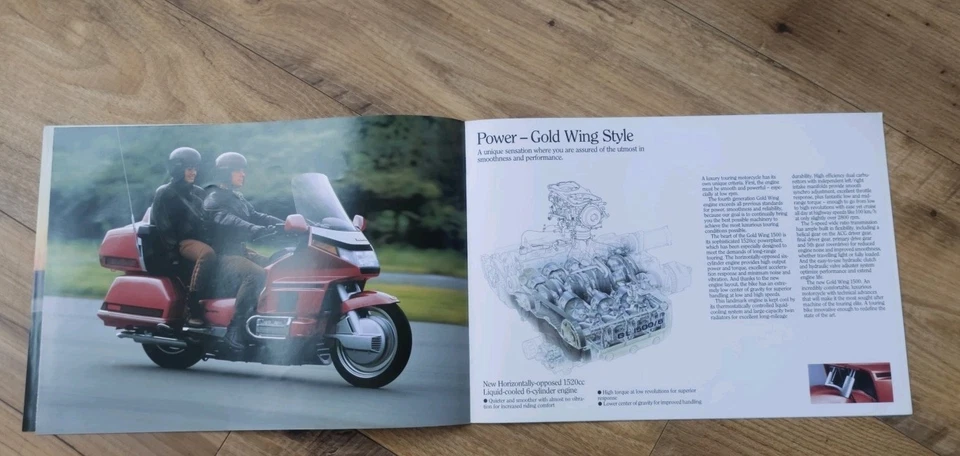 HONDA GL1500 GOLD WING MOTORCYCLE SALES BROCHURE 1988? - Image 4 of 4