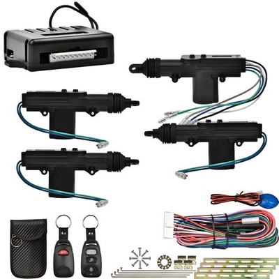 Car Door Lock Actuator 4Pcs 12V Keyless Entry Remotes 2 LOCK-0615 Holwim Power