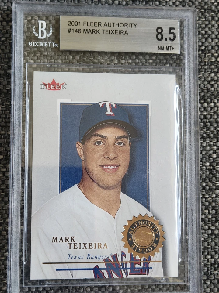 Lote 4/2001 Beckett Graded Fleer Auth. Jason Smith, blanco mate, Teixeira, Melian Foto 4 de 4