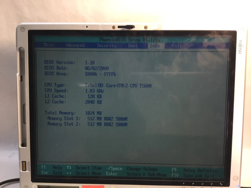 Lot of 2 Fujitsu Lifebook T4215 12" Intel Core 2 Duo- BOOT TO BIOS -MZ - Image 3 of 4