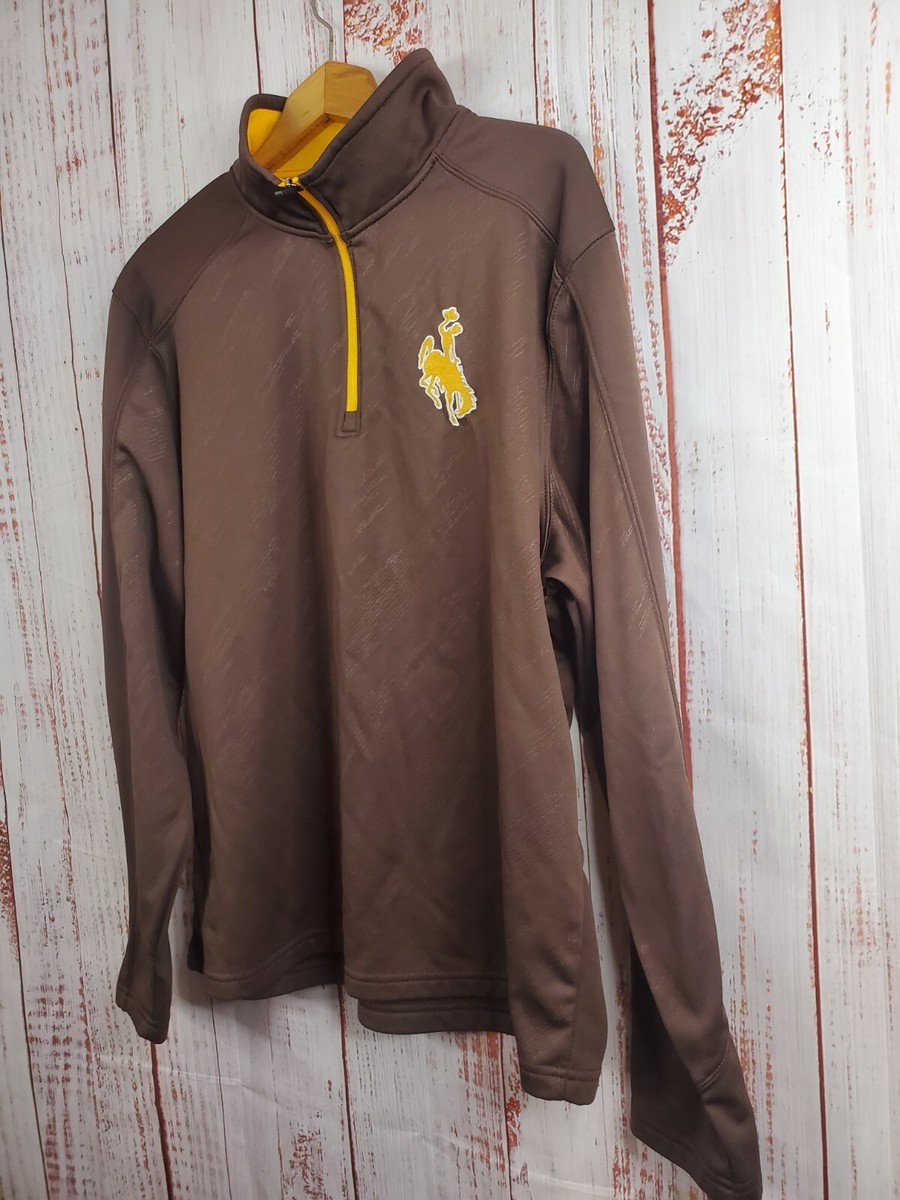Colosseum Pullover Men Large 1/4 Zip Brown Bronc Rider Rodeo