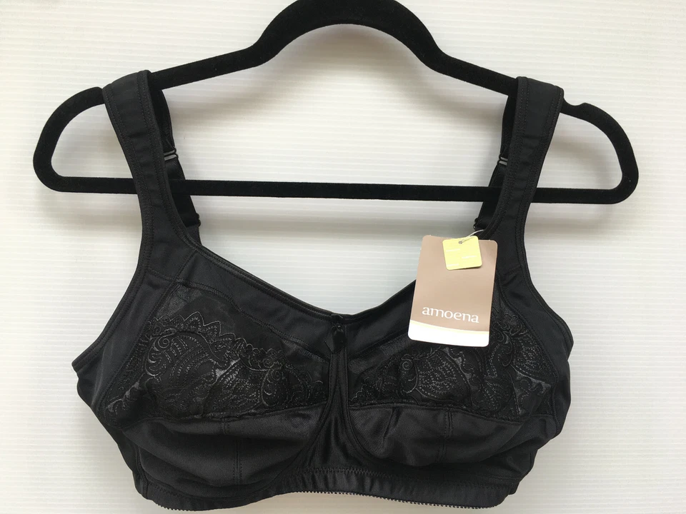 Sutiã de bolso Amoena Isadora SB 44114 preto mastectomia peito - Imagem 2 de 4