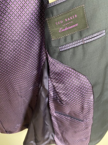 Ted Baker London Jones Suit Jacket Blue 40L 100% Wool NWT - Picture 3 of 5
