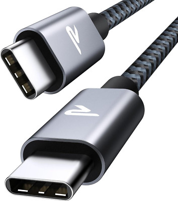 RAMPOW USB-C Ladekabel 2M - Schnellladen, Nylon, QC 3.0, Samsung, Auto