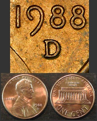 1988 D Lincoln Cent with doubled Mintmark. | eBay