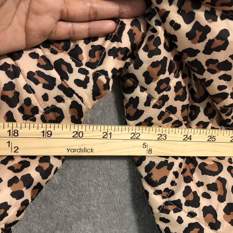 Zara Cropped Jacket Womens Extra Small Leopard Print Full Zip Padded NWT - Image 4 of 4