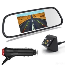 Auto 5" Mirror Monitor HD Car Backup Camera Rear View System Night Vision Kit