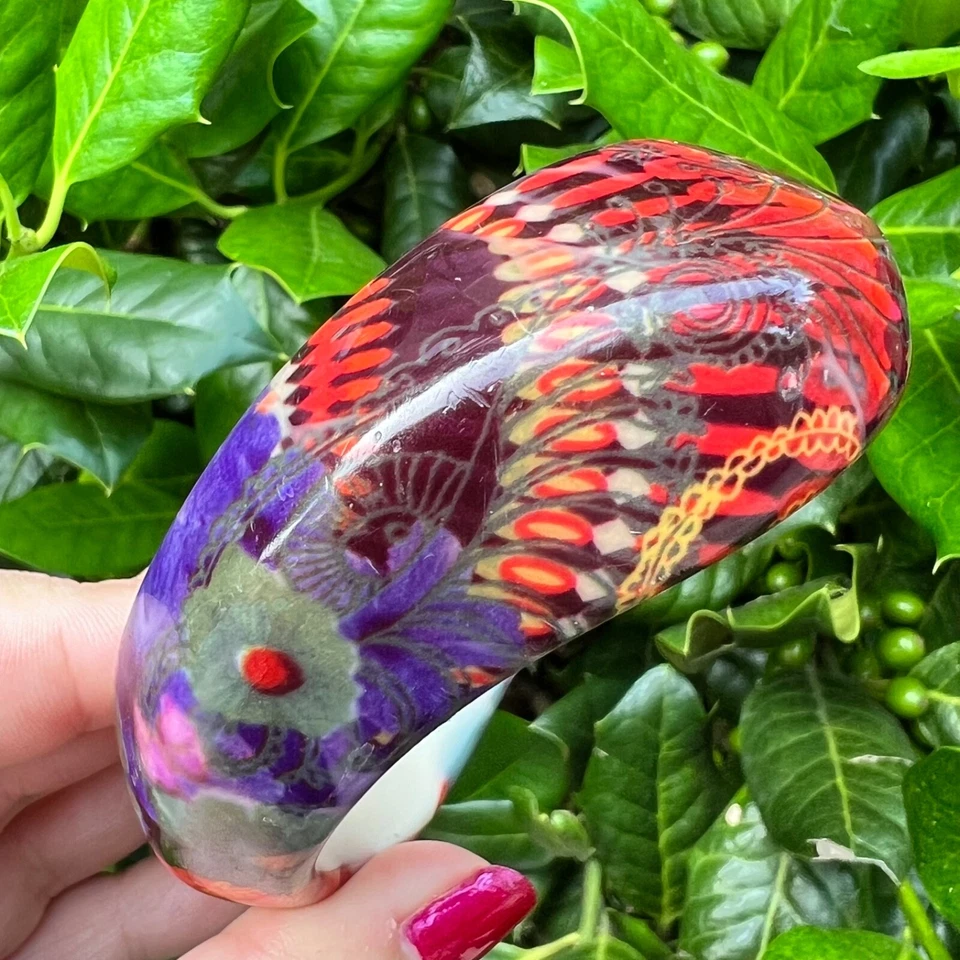 PULSERA BRAZALETE GEOMÉTRICO WAIVY GRUESO GRUESO PLÁSTICO MULTICOLOR VIVO DESIGUAL