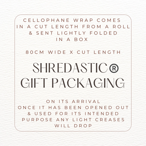 ShredAstic® Happy Valentines red Script Cellophane Film Wrap / 3m Red Ribbon - Picture 8 of 12