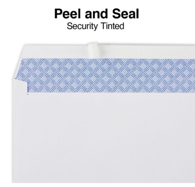 No #6 3/4 Peel & Self-Seal White Mailing Security Envelopes 3-5/8 x 6-1/2