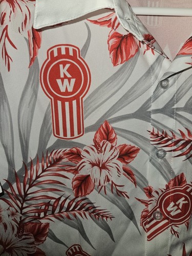 Camicia uomo Kenworth personalizzata stampa floreale hawaiana Aloha taglia S - Foto 2 di 6