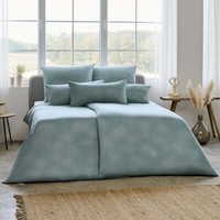 Estella Mako Jersey BettwäSche 155X220 Pippa Rauten Dreiecke Mint GrüN 6898-520