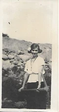 20th CENTURY WOMAN As She Was FOUND PHOTO Black And White ORIGINAL 53 52 E