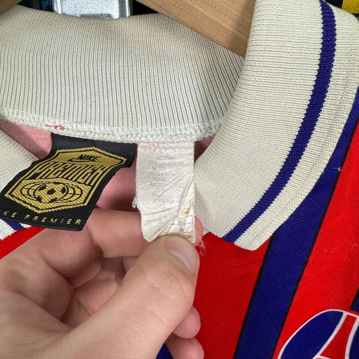 NIKE　1993〜1994 PSG パリ・サンジェルマン　当時物 NIKE PARIS SAINT GERMAIN 1993 1994 HOME L/S FOOTBALL SHIRT SOCCER